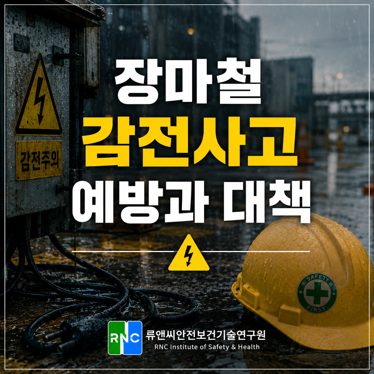 장마철 감전사고 예방 대책 산업현장 필수 안전수칙 4가지